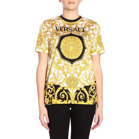 versace t-shirt women's sale|farfetch versace shirts.